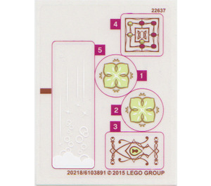 LEGO Transparent Autocollant Sheet for Set 41072 (20218)
