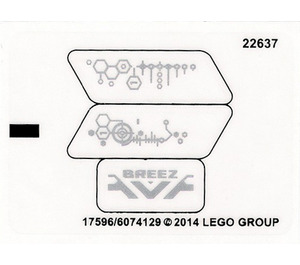 LEGO Transparent Aufkleber Sheet for Set 44027 (17596)
