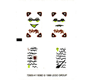 LEGO Transparent Aufkleber Sheet for Set 5804 / 5962 (72605)