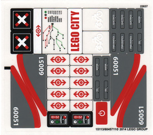 LEGO Transparent Sticker Sheet for Set 60051 (15113)