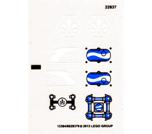 LEGO Transparent Autocollant Sheet for Set 70013 (13384)