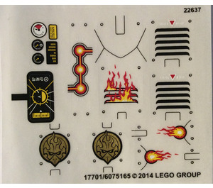 LEGO Transparent Sticker Sheet for Set 70142 (17701)