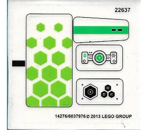 LEGO Transparent Sticker Sheet for Set 70706 (14276)
