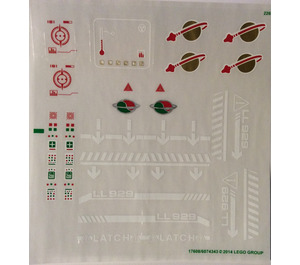 LEGO Transparent Sticker Sheet for Set 70816 (17608)