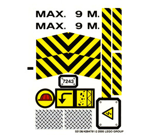 LEGO Transparent Autocollant Sheet for Set 7243 (53136)