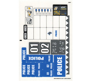LEGO Transparent Sticker Sheet for Set 7498 (93310)