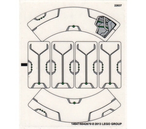 LEGO Transparent Sticker Sheet for Set 76003 (14647)