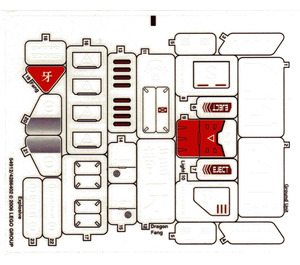 LEGO Transparent Aufkleber Sheet for Set 7701 (54912)