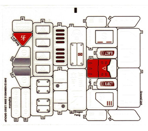 LEGO Transparent Sticker Sheet for Set 7701 (54912)