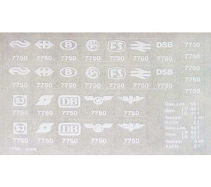 LEGO Transparent Sticker Sheet for Set 7750