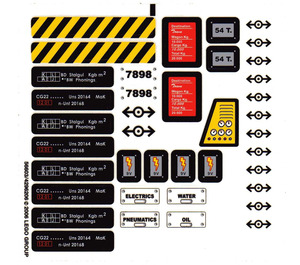 LEGO Transparent Autocollant Sheet for Set 7898 (56603)