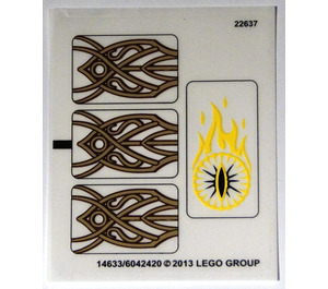 LEGO Transparent Sticker Sheet for Set 79006 (14633)