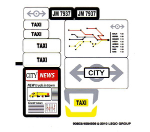 LEGO Transparent Sticker Sheet for Set 7937 (90803)