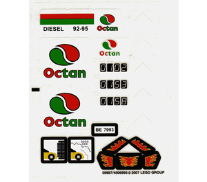 LEGO Transparent Autocollant Sheet for Set 7993 (59987)