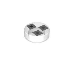 LEGO Transparent Tile 1 x 1 Round with Three gray squares (35380 / 103726)