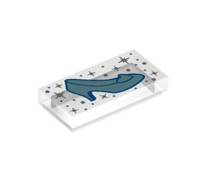 LEGO Transparent Tile 1 x 2 with Shoe with Heart with Groove (3069 / 104296)