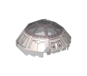 LEGO Transparent Windscreen 10 x 10 x 4 Octagonal Canopy with TIE Advanced Pattern (2598 / 56148)