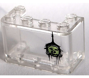 LEGO Transparent Windscreen 2 x 4 x 2 with Shrunken Head (4594 / 49855)