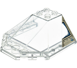 LEGO Transparent Windscreen 6 x 6 x 2 with Zane  Sticker (35331)