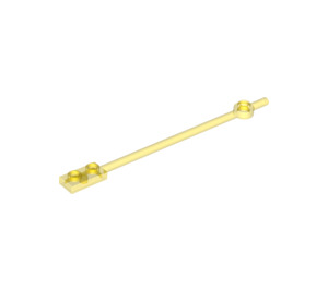 LEGO Transparent Yellow Bar 1 x 12 with 1 x 2 Plate / 1 x 1 Round Plate (Hollow 1 x 2 Studs) (99784)