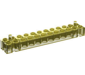 LEGO Transparent Yellow Brick 2 x 12 with Grooves and Peg at Each End (47118 / 47855)