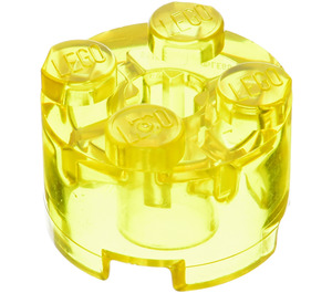 LEGO Amarillo transparente Ladrillo 2 x 2 Circular (3941 / 6143)