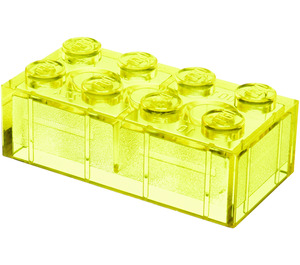 LEGO Transparentní žlutá Kostka 2 x 4 (3001 / 72841)