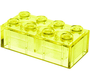 LEGO Transparentes Gelb Backstein 2 x 4 (3001 / 72841)