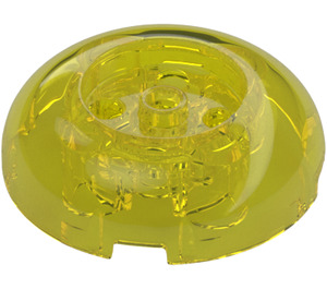 LEGO Transparent Yellow Brick 4 x 4 Round Dome Top (79850)