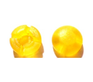 LEGO Transparent Yellow Clickits Round 2 x 2 (45477 / 51509)