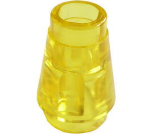 LEGO Amarillo transparente Cono 1 x 1 con ranura superior (28701 / 59900)