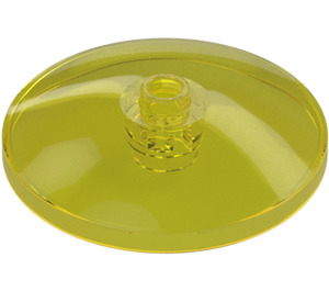 LEGO Giallo trasparente Dish 4 x 4 (Perno aperto) (35394)