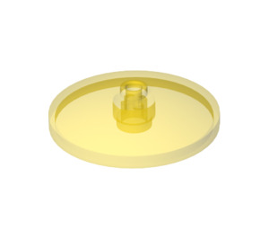 LEGO Transparent Yellow Dish 4 x 4 (Open Stud) (35394)