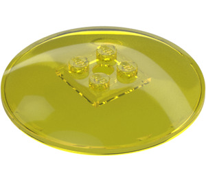 LEGO Transparent Yellow Dish 6 x 6 (35327 / 44375)