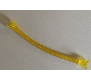 LEGO Transparent Yellow Flexible Hose 8.5 with Tabless Same Color Fixed Ends (64230 / 64792)