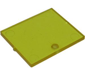 LEGO Giallo trasparente Vetro per Finestra 1 x 4 x 3 (con cerchio)