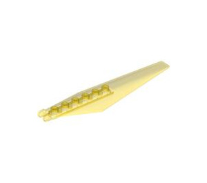 LEGO Transparent Yellow Hinge Plate 1 x 12 with Angled Sides and Tapered Ends (53031 / 57906)