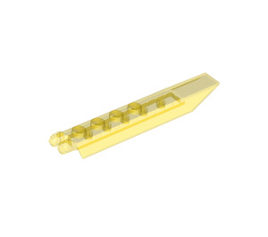 LEGO Jaune transparent Charnière assiette 1 x 8 avec Angled Côté Extensions (Assiette carrée en dessous) (14137 / 50334)