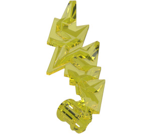 LEGO Transparent Yellow Lightning Bolt with Axle Hole (2149)