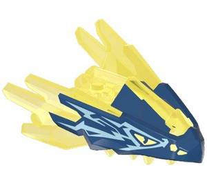 LEGO Transparent Yellow Ninjago dragon upper jaw piece (102928)