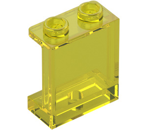 LEGO Transparent Yellow Panel 1 x 2 x 2 with Side Supports, Hollow Studs (35378 / 87552)