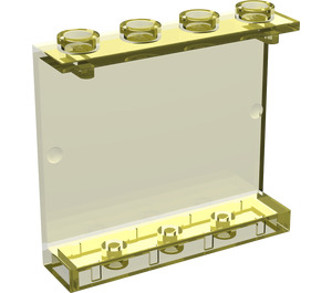 LEGO Transparent Yellow Panel 1 x 4 x 3 without Side Supports, Hollow Studs (4215 / 30007)