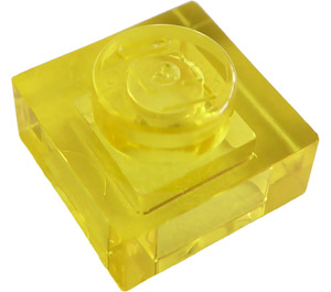 LEGO Transparent Yellow Plate 1 x 1 (3024 / 30008)
