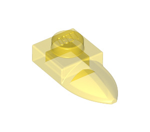 LEGO Transparentes Gelb Platte 1 x 1 mit Zahn (35162 / 49668)