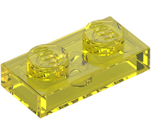 LEGO Jaune Transparent assiette 1 x 2 (3023 / 28653)