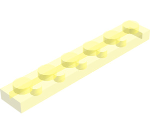 LEGO Transparent Yellow Plate 1 x 6 (3666)