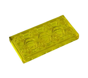 LEGO Transparentní žlutá Deska 2 x 4 (3020)