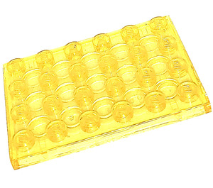 LEGO Transparant Geel Plaat 4 x 6 (3032)