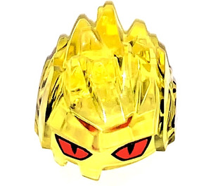 LEGO Transparent Yellow Rock Monster Minifigure Head (87780)
