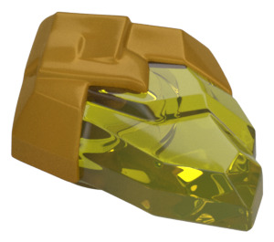 LEGO Transparentes Gelb Felsen mit Perlgold Basis (105311)